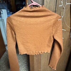 Bozzolo brown Ribbed Top
